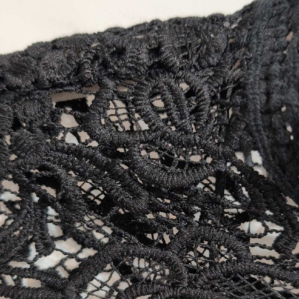 Nanette Lepore Black Lace High Neck Blouse - Picture 6 of 11